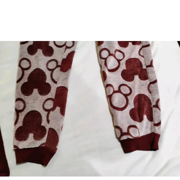 Disney Maroon and Cream Mickey Mouse Pajama Set - Picture 13 of 16